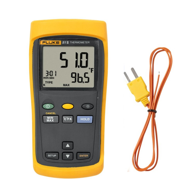 FLUKE 51-2 60Hz 정품 디지털 온도계 51 II, 접촉식 온도계