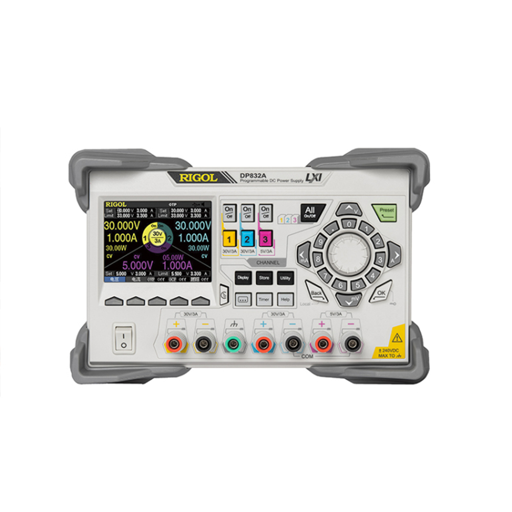RIGOL DP832A 3채널 30V,3A x 2채널, 5V,3A x 1채널, 195W DC전원공급기 DC파워서플라이