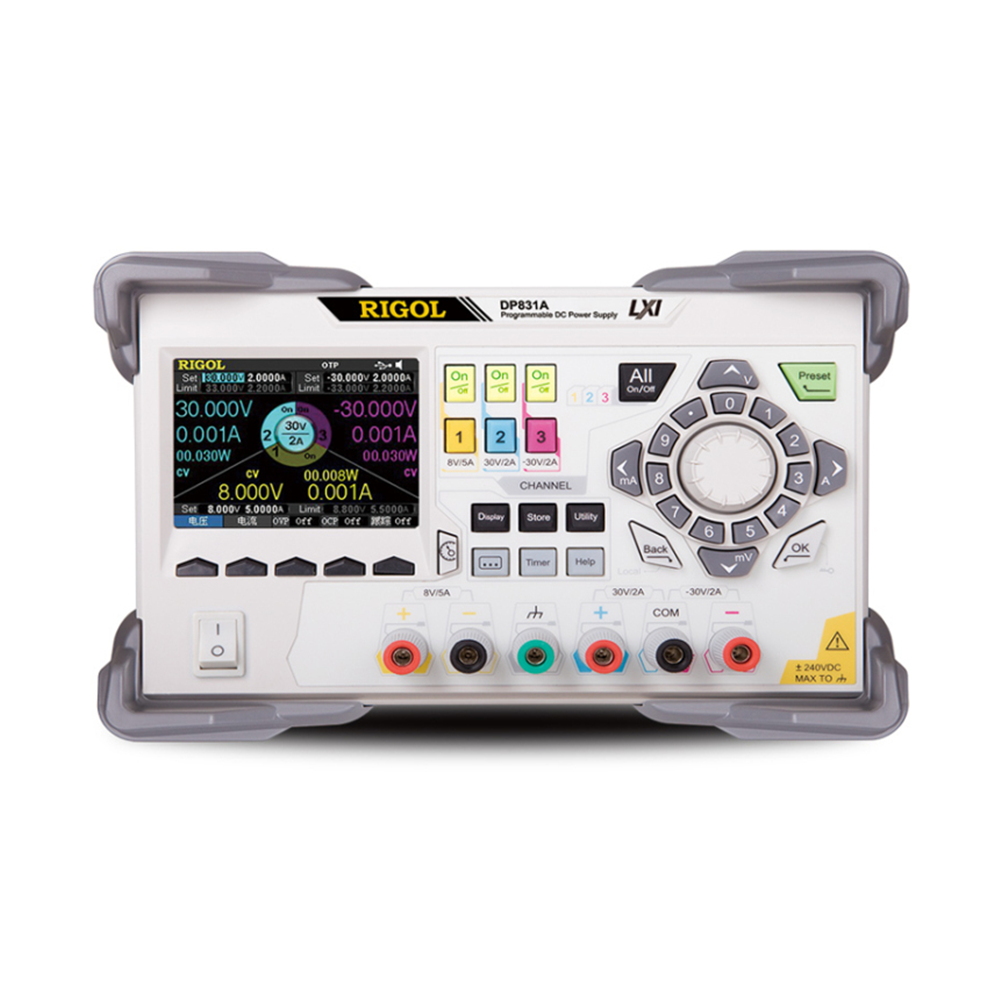 RIGOL DP831A 3채널 8V,5A x 1채널, 30V,2A x 1채널, -30V/2A x 1채널, 165W DC파워서플라이