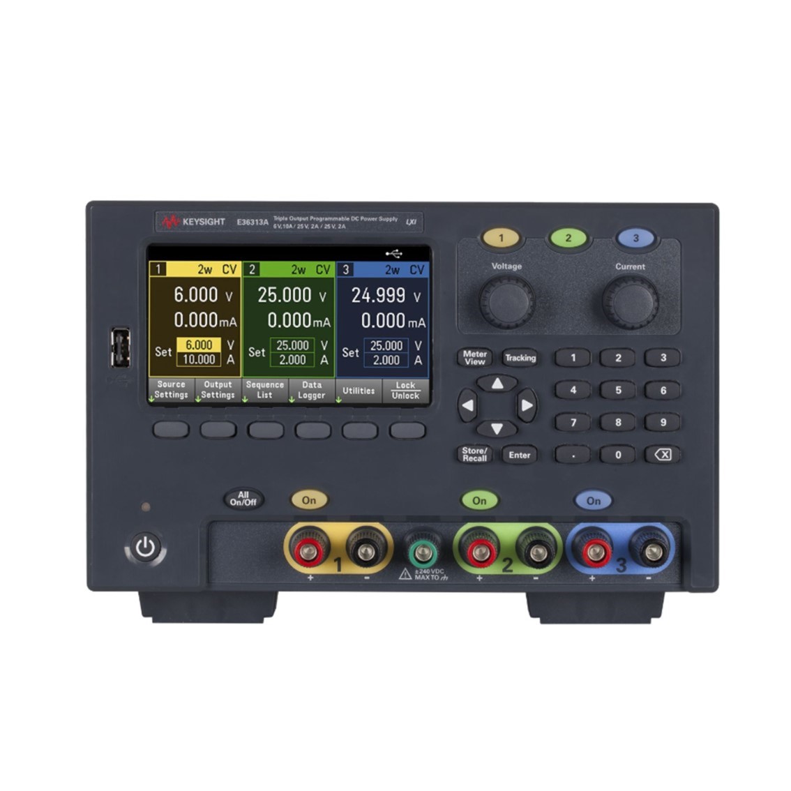 KEYSIGHT E36312A 3채널 DC파워서플라이 6V, 5A/1채널, 25V,1A/2채널, 80W DC전원공급기