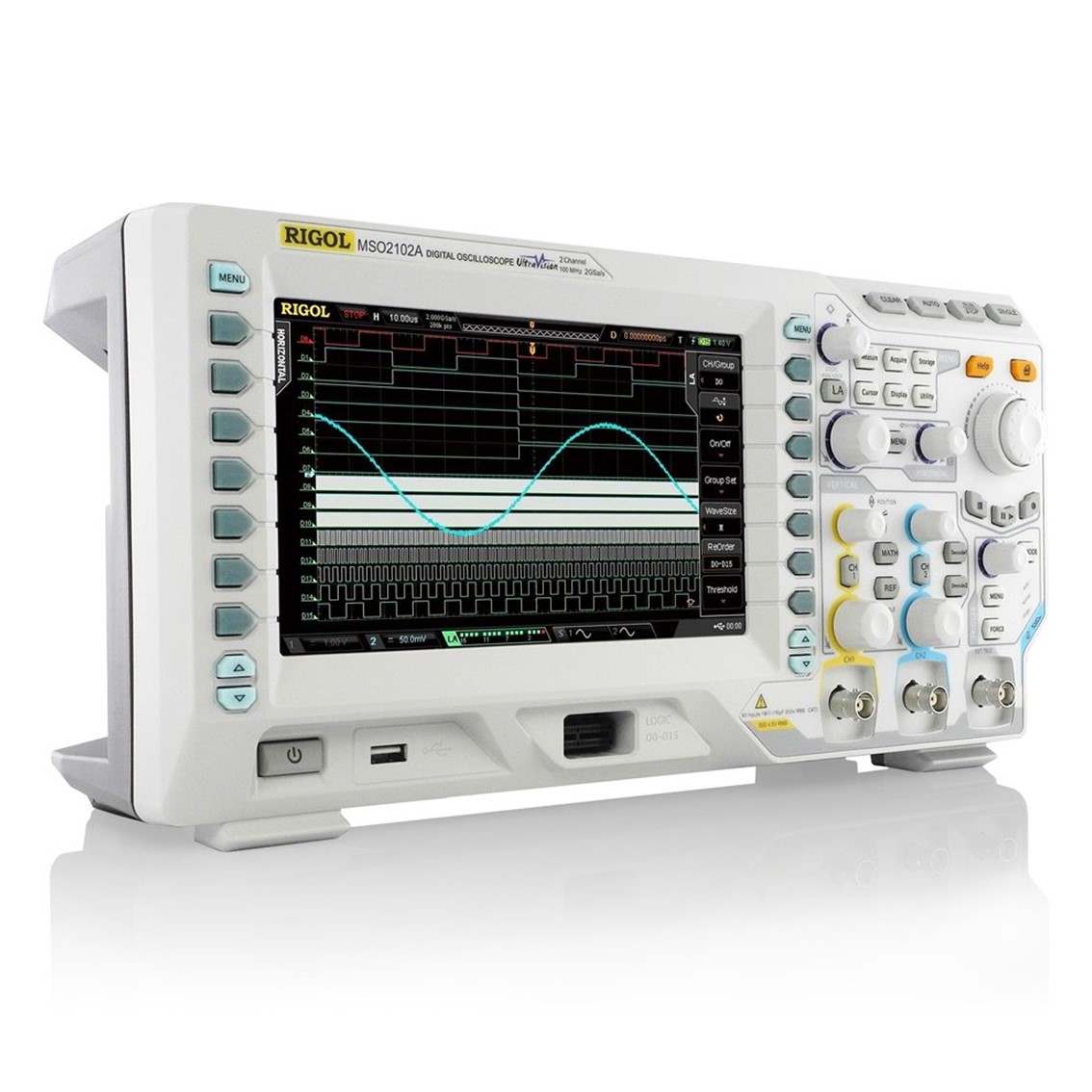 RIGOL MSO2202A 2채널, 200MHz, 2GSa/s 디지털 오실로스코프