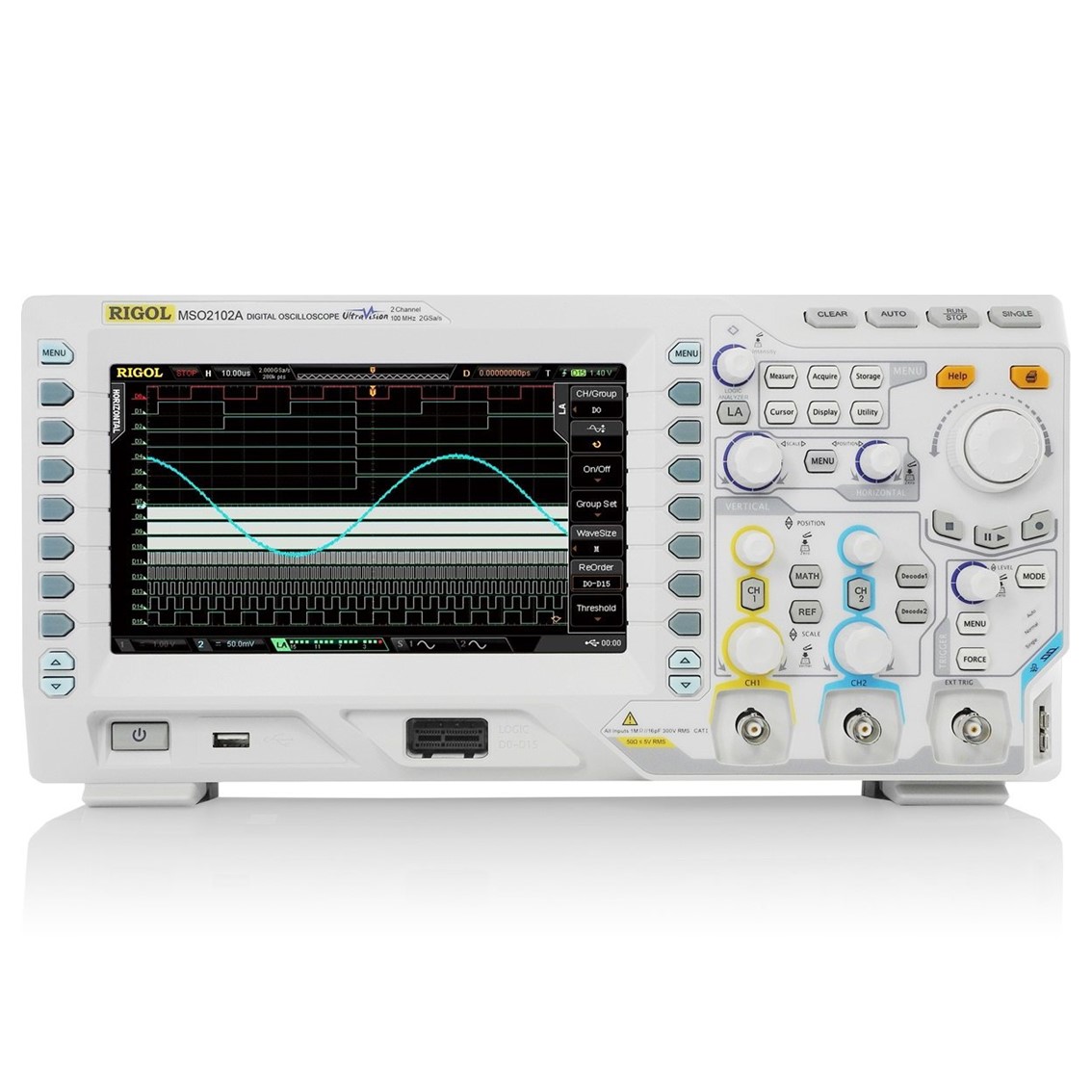 RIGOL DS2202A 2채널, 200MHz, 2GSa/s 디지털 오실로스코프