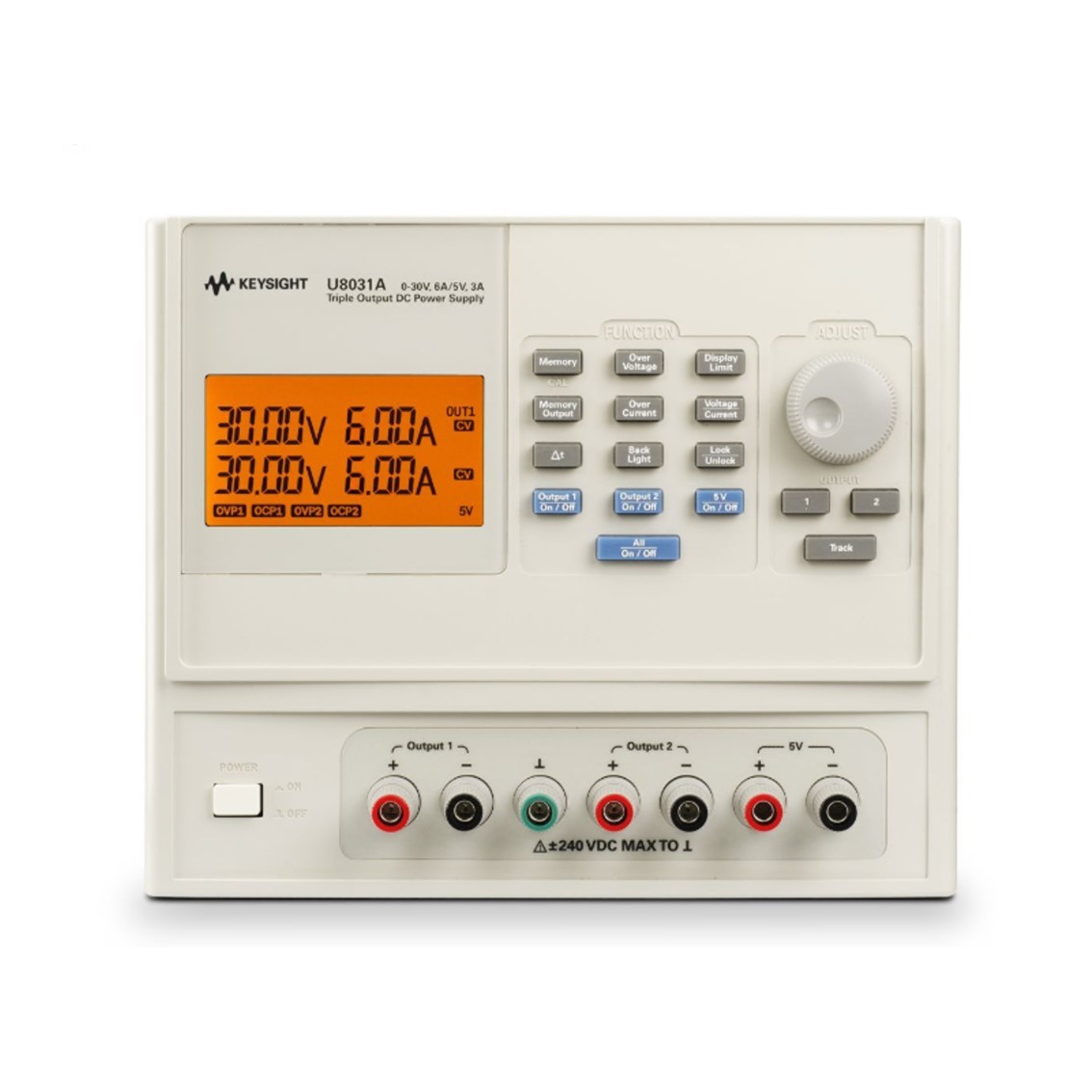 KEYSIGHT U8031A DC파워서플라이 30V, 6A :2CH, 5V, 3A:1CH, 375W DC전원공급기