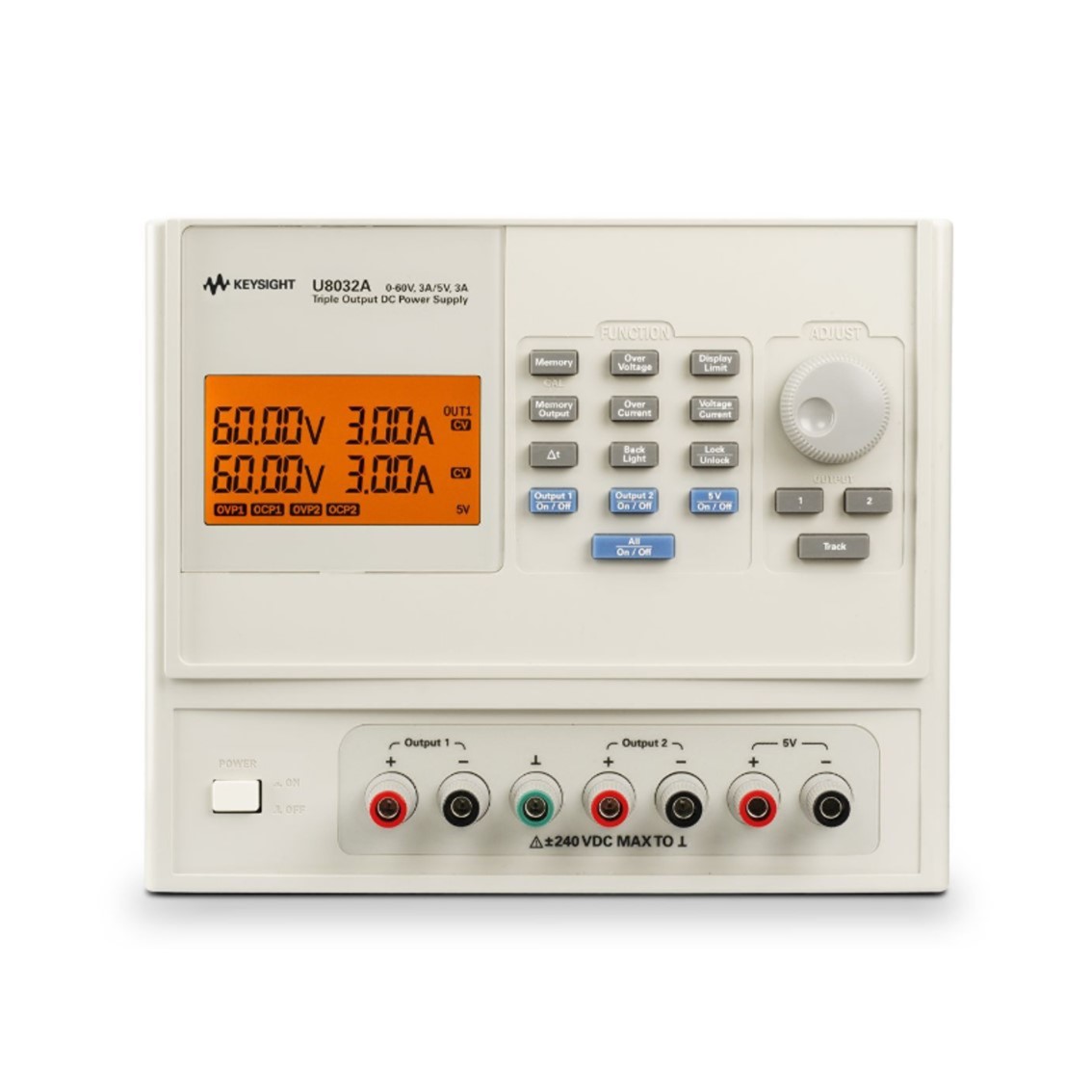 KEYSIGHT U8032A 키사이트 DC파워서플라이 375W 60V, 3A, 2CH, 5V, 3A, 1CH, DC전원공급기