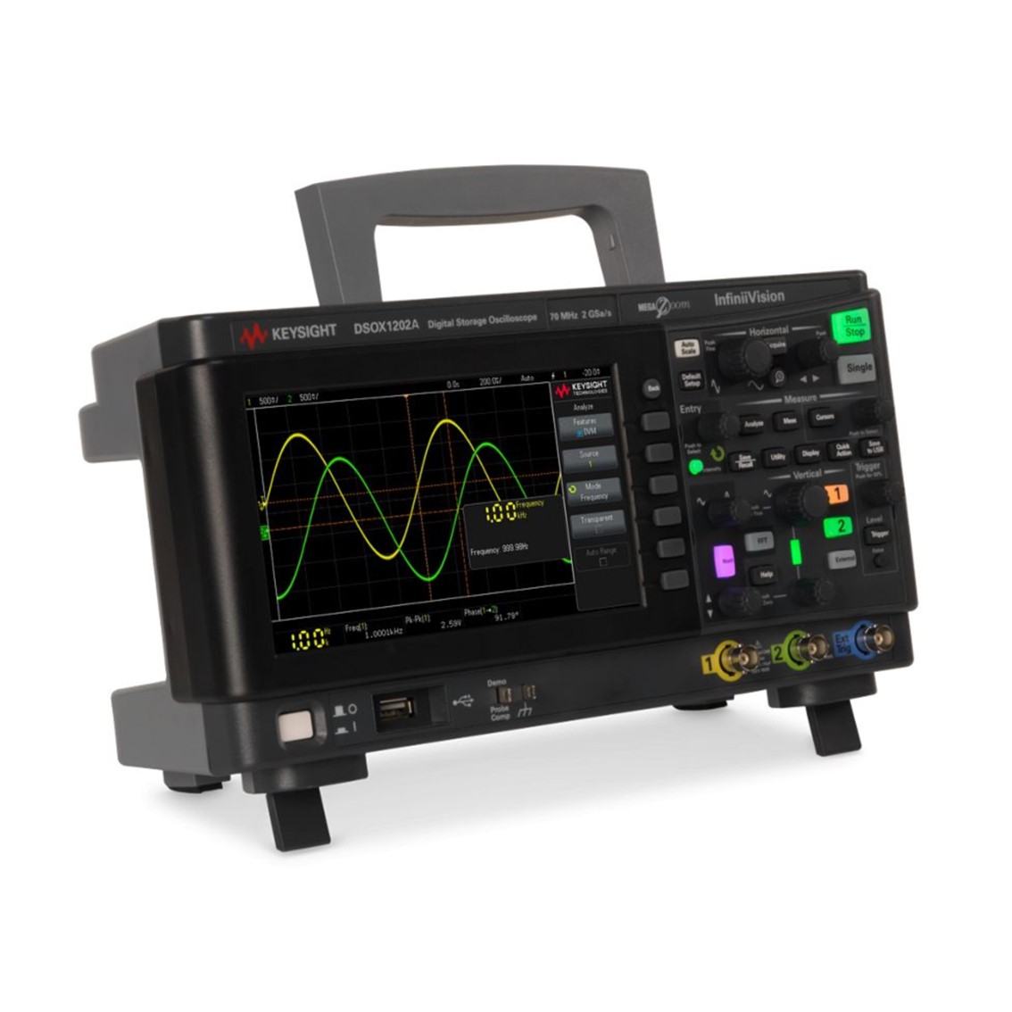KEYSIGHT DSOX1202A 2채널, 70MHz 디지털오실로스코프(100M,200MHz업그레이드가능)