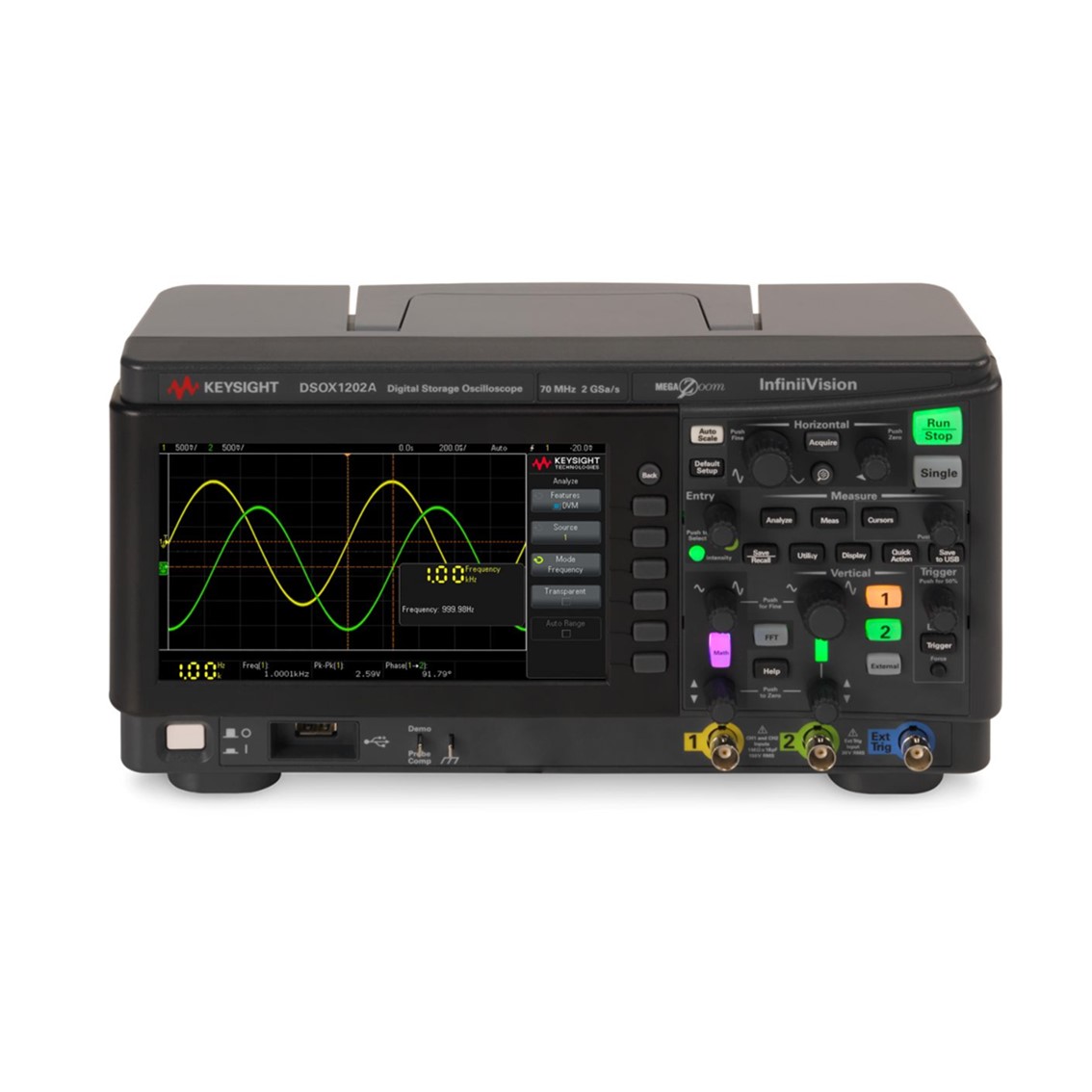 KEYSIGHT DSOX1202A 2채널, 70MHz 디지털오실로스코프(100M,200MHz업그레이드가능)