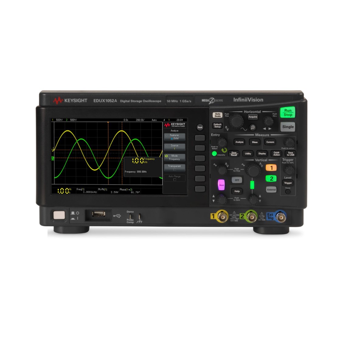 KEYSIGHT EDUX1052A 오실로스코프 2채널/50MHz