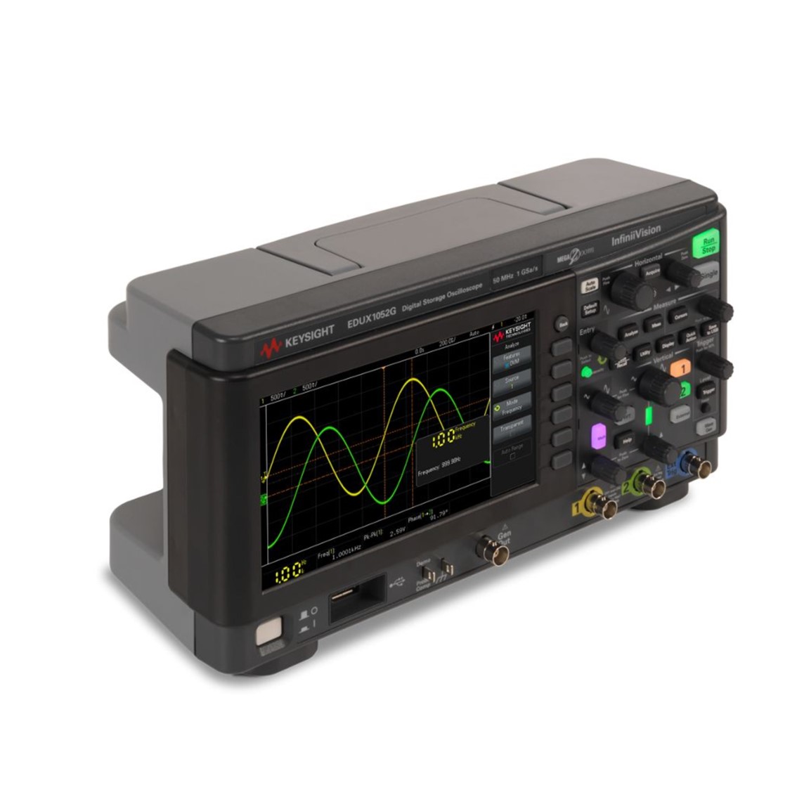 KEYSIGHT EDUX1052G 2채널/50MHz 파형발생기, 디지털 오실로스코프