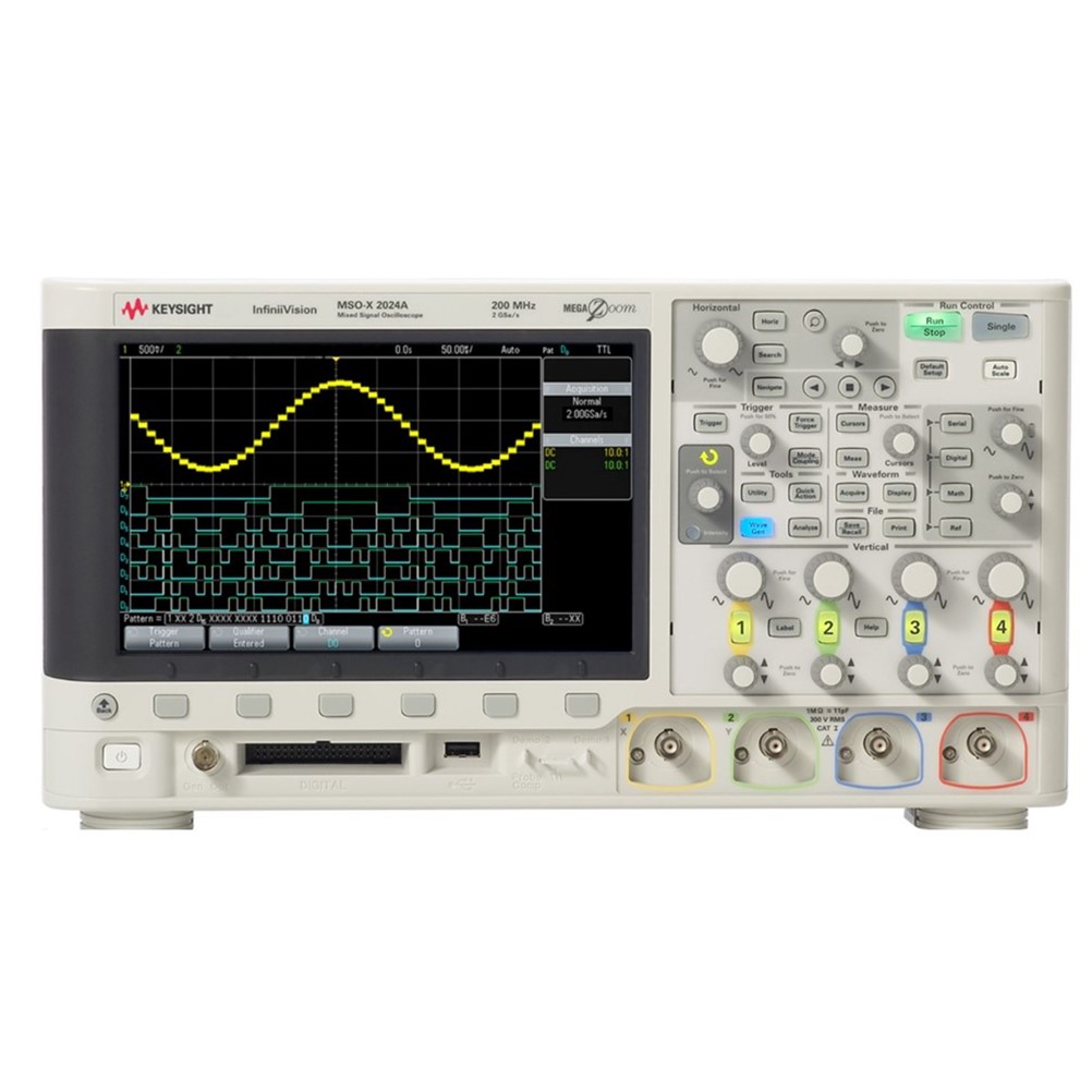KEYSIGHT MSOX2024A 오실로스코프 4채널, 200MHz, 2GSa, 100 kpts, 디지털8채널