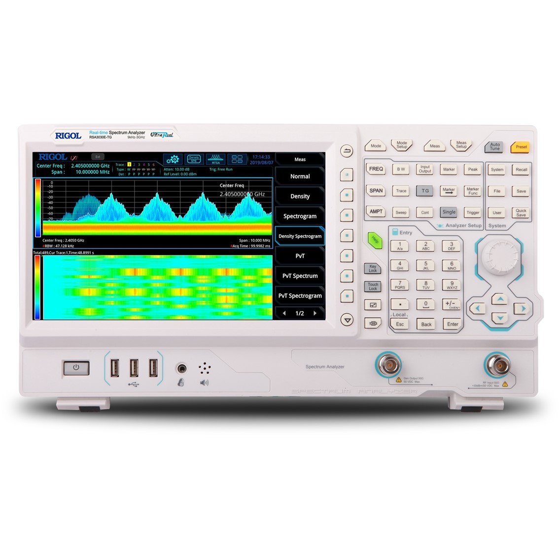 RIGOL RSA3015E-TG 9kHz-1.5GHz, -102dBc/Hz, RBW 1Hz, TG 스펙트럼 분석기