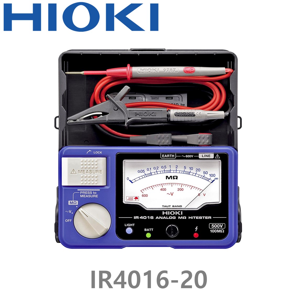HIOKI IR4016-20 500V/100Mohm, 아날로그 메가옴 하이테스터