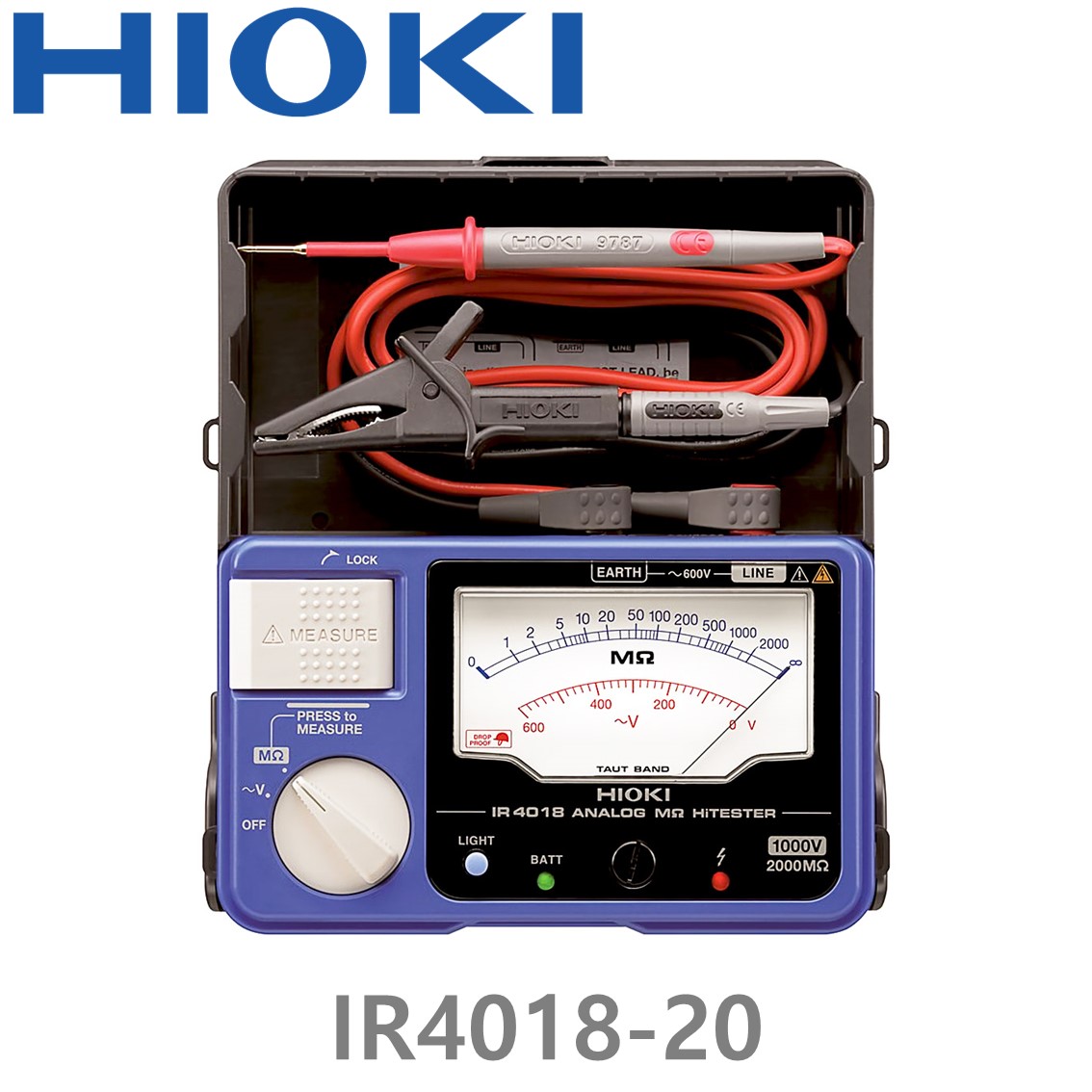 HIOKI IR4018-20 1000V/2000Mohm, 아날로그 메가옴 하이테스터