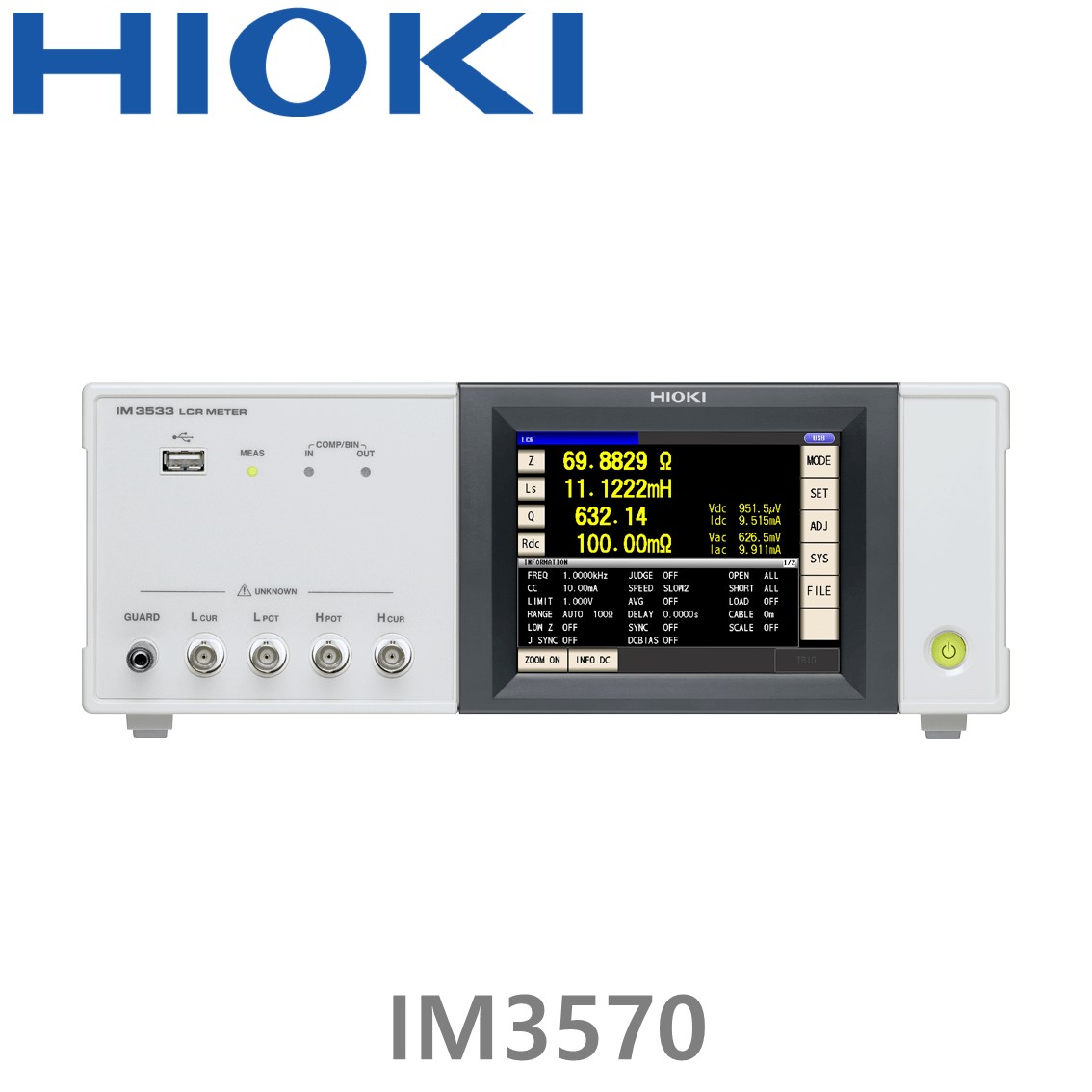 HIOKI IM3570 4Hz~5MHz LCR미터 IMPEDANCE ANALYZER