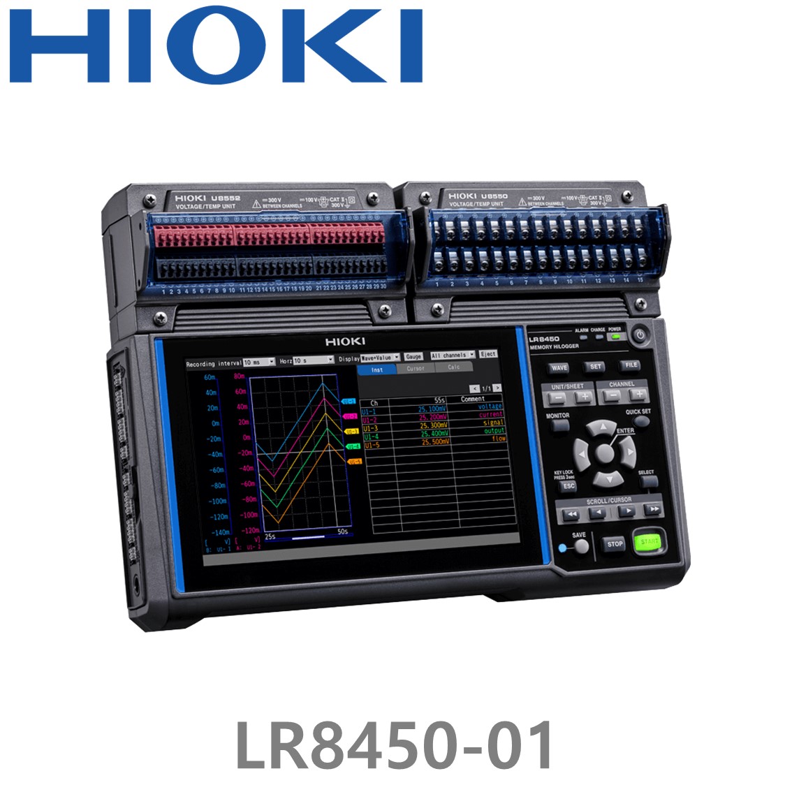 HIOKI LR8450-01 메모리 하이로거, 최대 120채널 확장 - 무선LAN