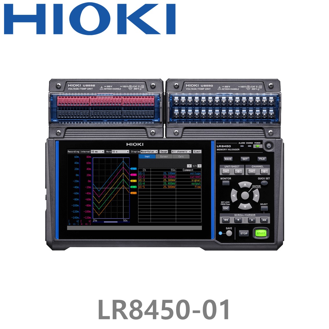 HIOKI LR8450-01 메모리 하이로거, 최대 120채널 확장 - 무선LAN