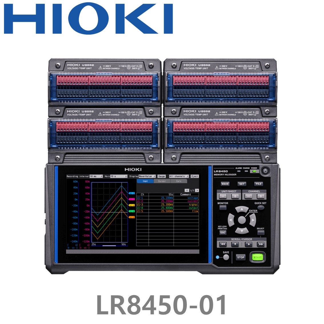 HIOKI LR8450-01 메모리 하이로거, 최대 120채널 확장 - 무선LAN