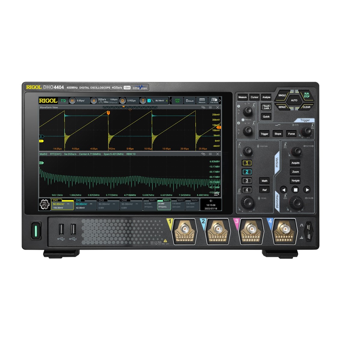 RIGOL DHO4404 4채널, 5GHz, 20GSa/s 디지털 디지털 오실로스코프