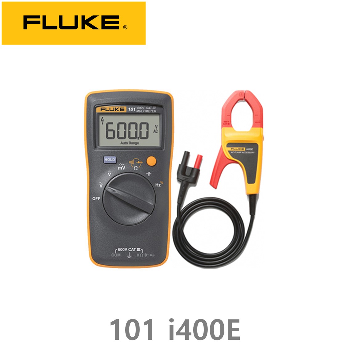 FLUKE 101 i400E 정품 포켓 테스터기 멀티테스터기 ( 클램프 AC전류프로브 포함 )