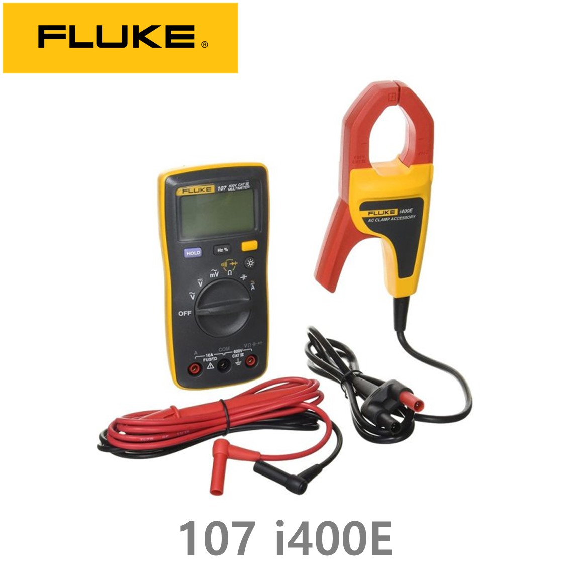 FLUKE 107 i400E ESP Fluke 107 정품 디지털 멀티미터 ( AC전류프로브 포함 )