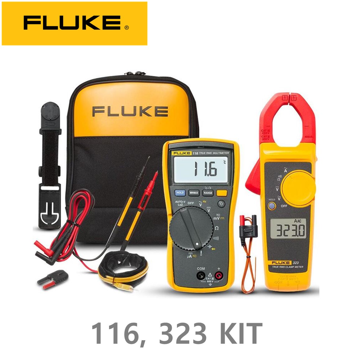 FLUKE 116, 323 KIT 디지탈 멀티미터, 정품 116/323 콤보 키트 ( 클램프미터 포함)