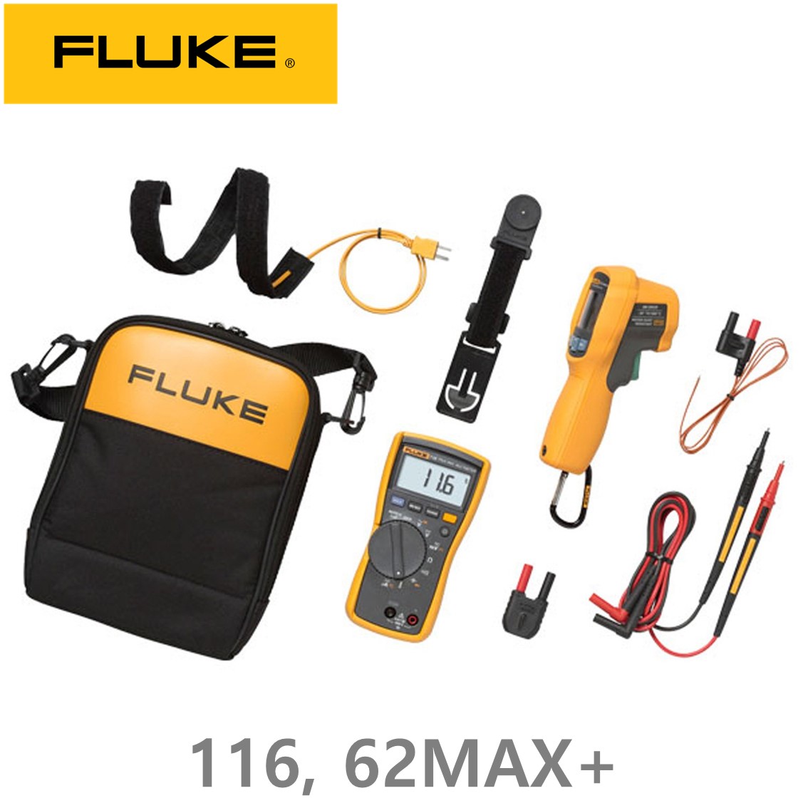 FLUKE 116, 62MAX+ 디지탈 멀티미터, 정품 116+플루크 62MAX ( 적외선온도계 콤보 )