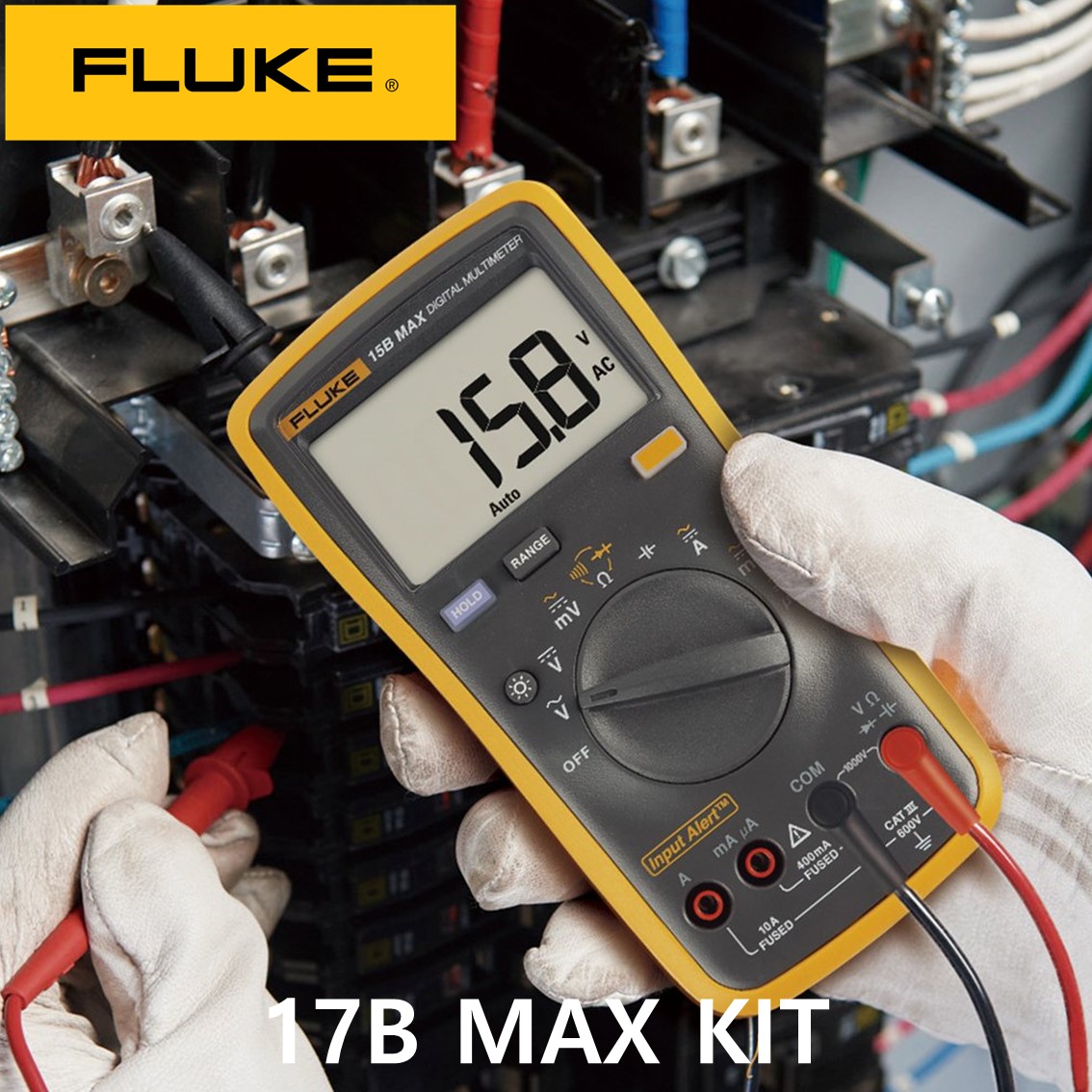 FLUKE 17B MAX KIT 정품 17B MAX KIT 디지털멀티미터, 테스터기 (4MM & 1MM)