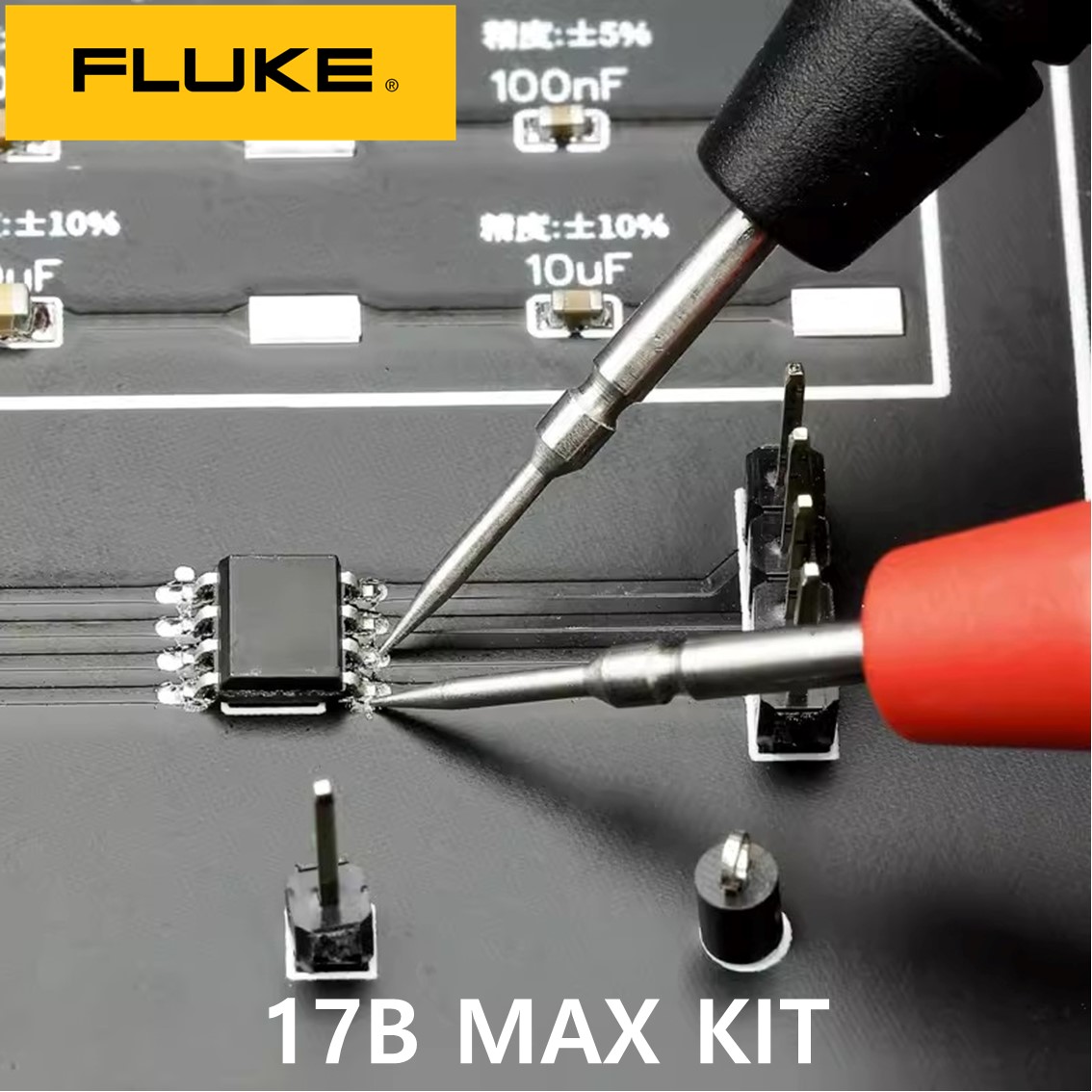 FLUKE 17B MAX KIT 정품 17B MAX KIT 디지털멀티미터, 테스터기 (4MM & 1MM)
