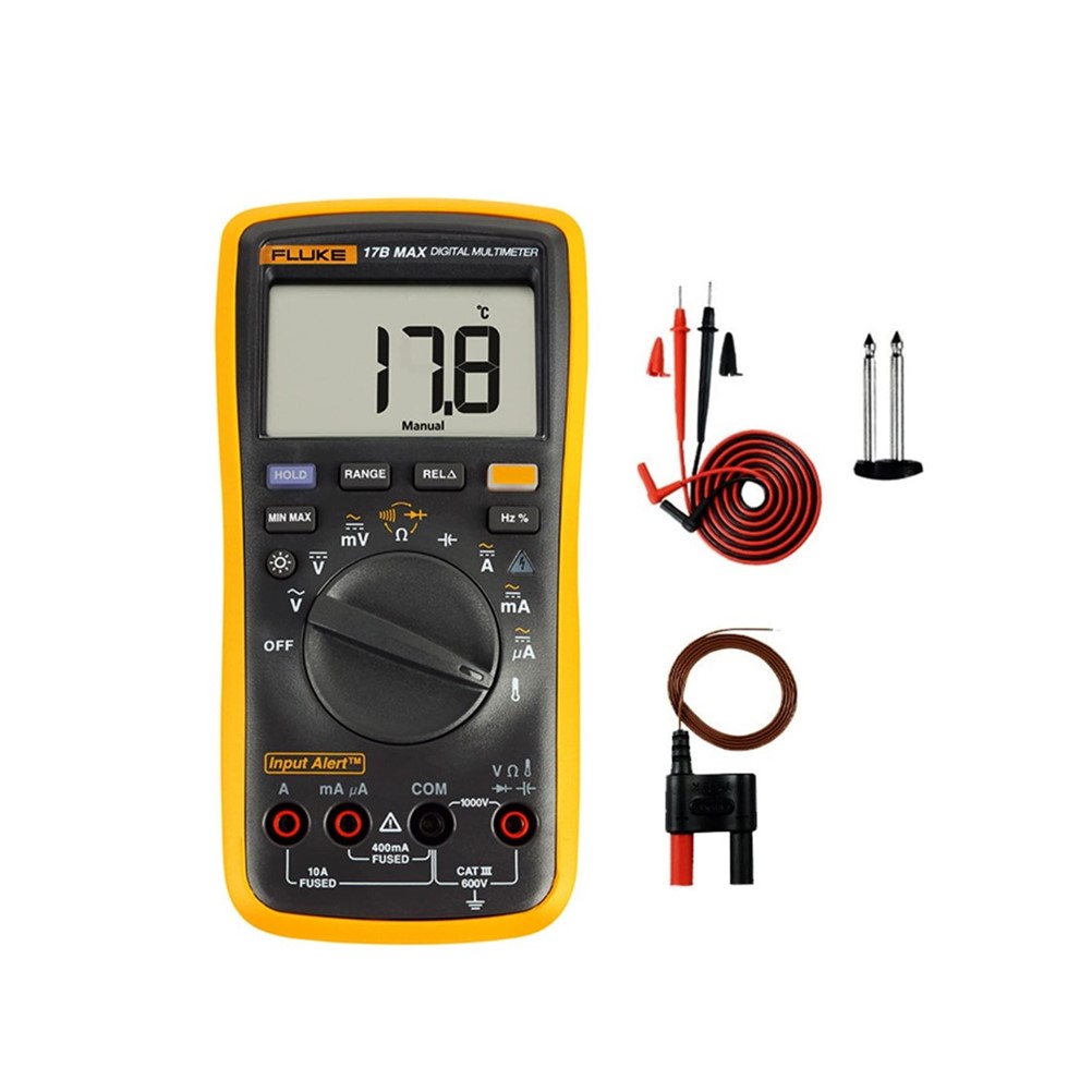 FLUKE 17B MAX KIT 정품 17B MAX KIT 디지털멀티미터, 테스터기 (4MM & 1MM)