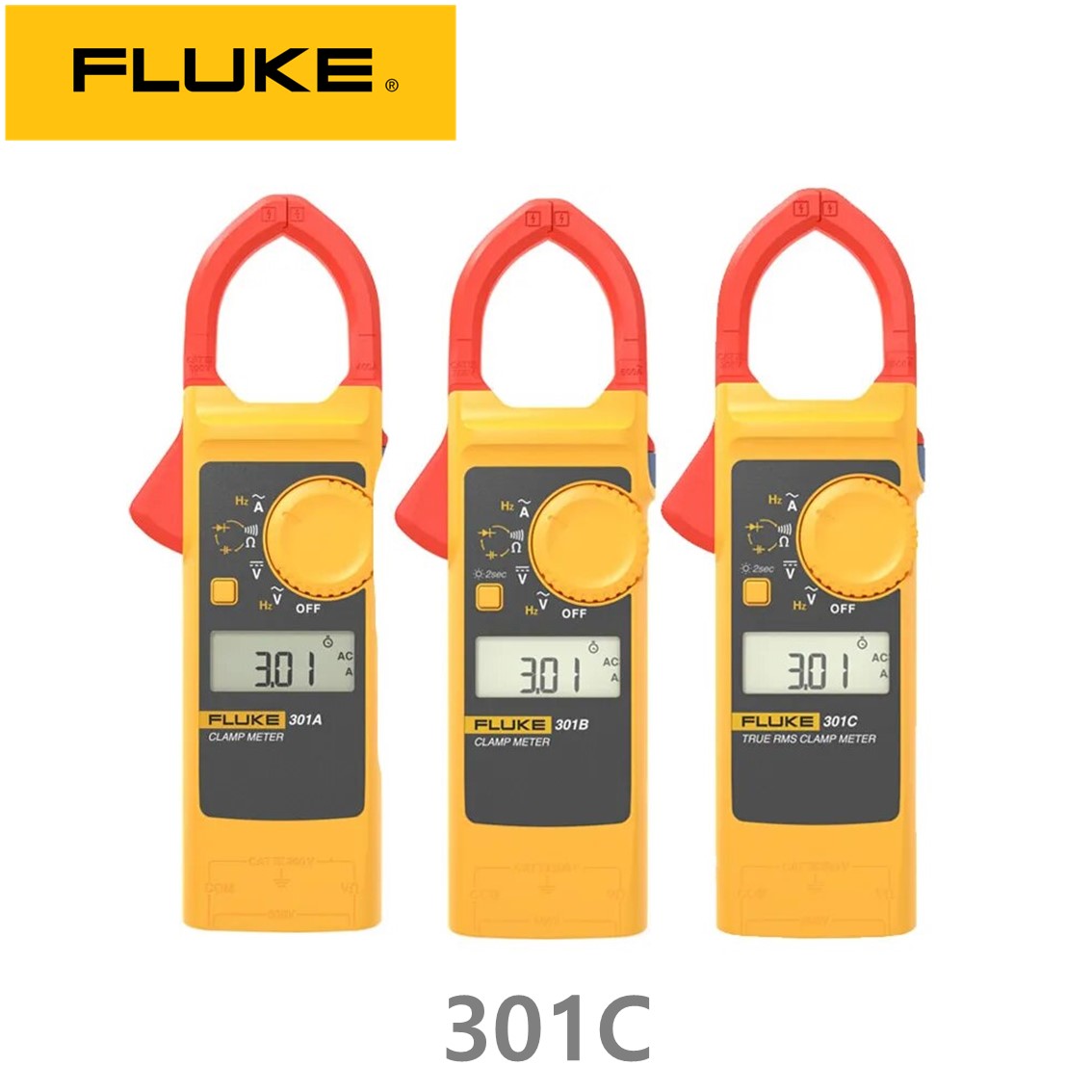 FLUKE 301C / APC 정품 클램프미터,후크미터, 후크메타 1000A AC 전류클램프미터