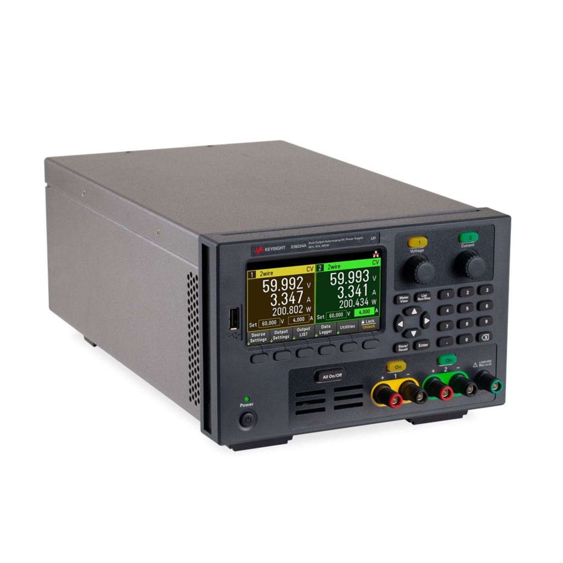 KEYSIGHT E36234A 2채널/60V/10A/400W DC전원공급기
