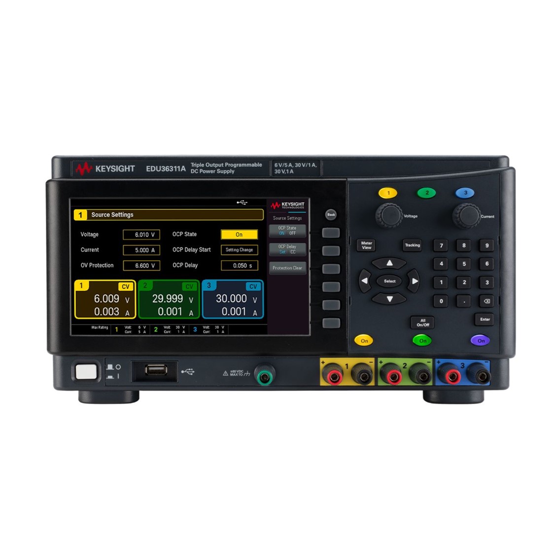 KEYSIGHT EDU36311A 3채널 DC파워서플라이 6V/5A(2), 30V/1A/90W DC전원공급기
