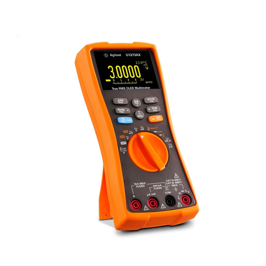 KEYSIGHT U1273AX 4.5디지트 핸드형 디지털 멀티미터, IP54, OLED 디스플레이