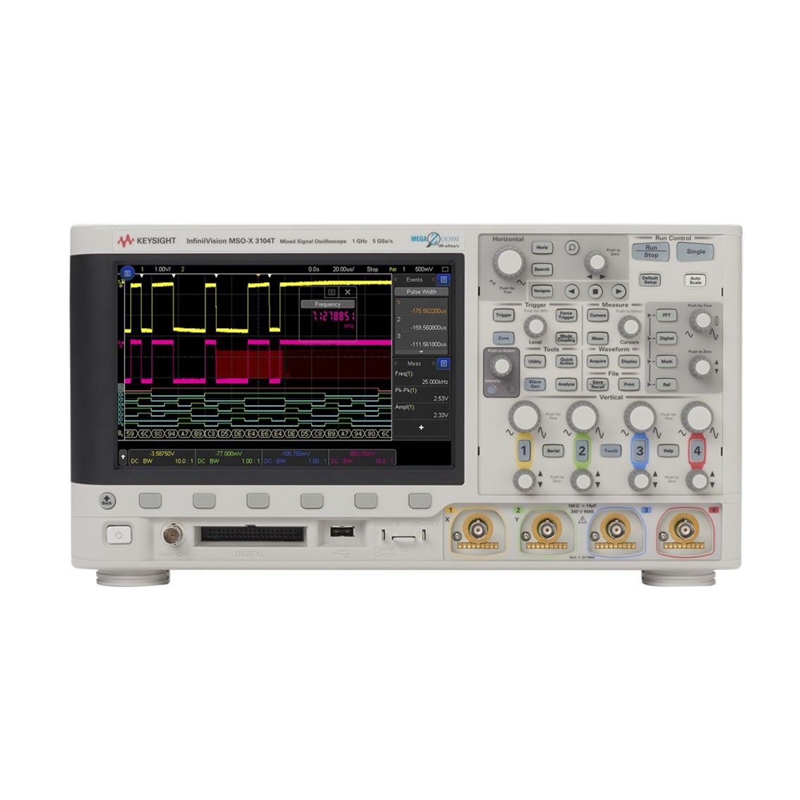 KEYSIGHT MSOX3034T 4채널/350MHz/디지털 16채널 오실로스코프