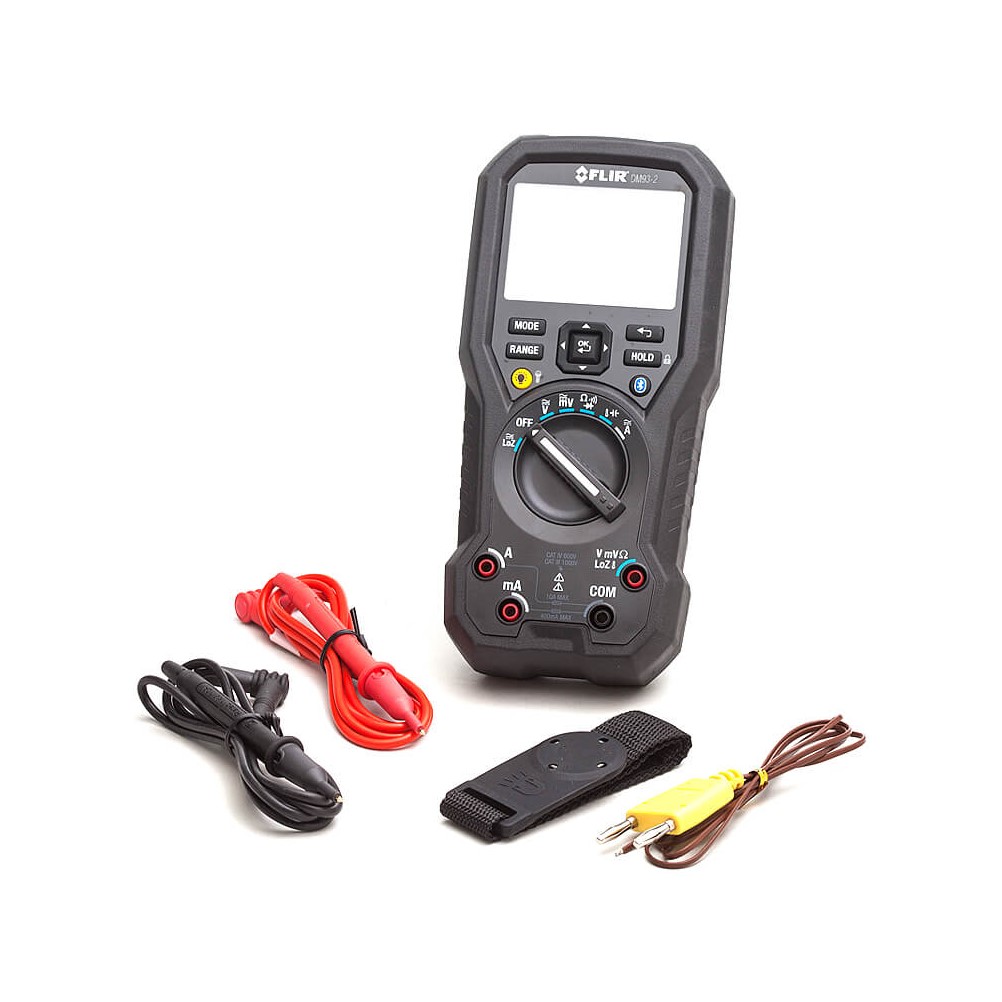 FLIR DM93-2 플리어 블루투스 디지털멀티미터 (TRUE-RMS, LoZ and VFD mode, LED후레쉬, 접촉식온도) DM93