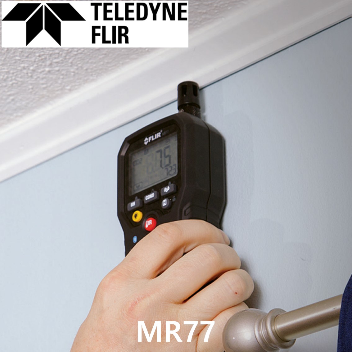 FLIR MR77 전문가용 목재수분측정기(무핀,탐침), 온습도계, 이슬점, 응축점, 적외선온도계