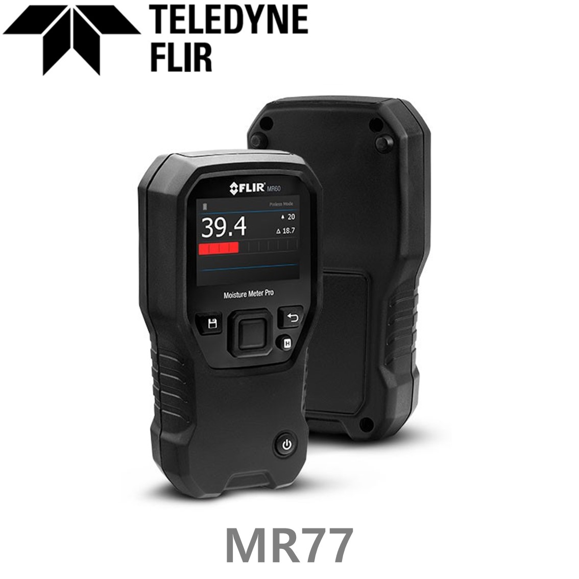 FLIR MR77 전문가용 목재수분측정기(무핀,탐침), 온습도계, 이슬점, 응축점, 적외선온도계