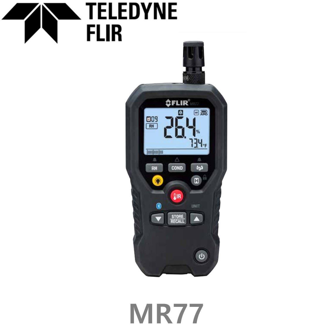 FLIR MR77 전문가용 목재수분측정기(무핀,탐침), 온습도계, 이슬점, 응축점, 적외선온도계