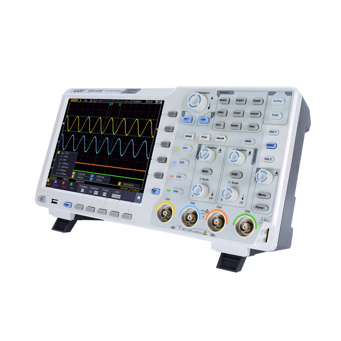OWON XDS3102A  올인원 오실로스코프 2채널, 100MHz, 1GS/s, 14Bit, 40M