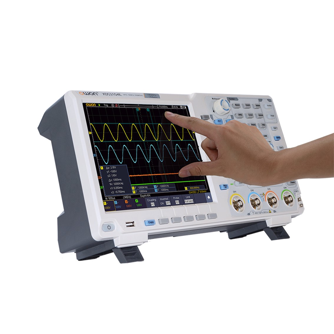 OWON XDS3104AE 올인원 오실로스코프 4채널, 100MHz, 1GS/s, 14Bit, 40M