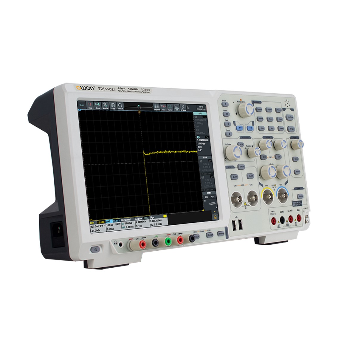 OWON FDS1102A 2채널, 100MHz, 1GS,14Bits 오실로스코프 (신호발생기,멀티미터,주파수카운터,디코더 )