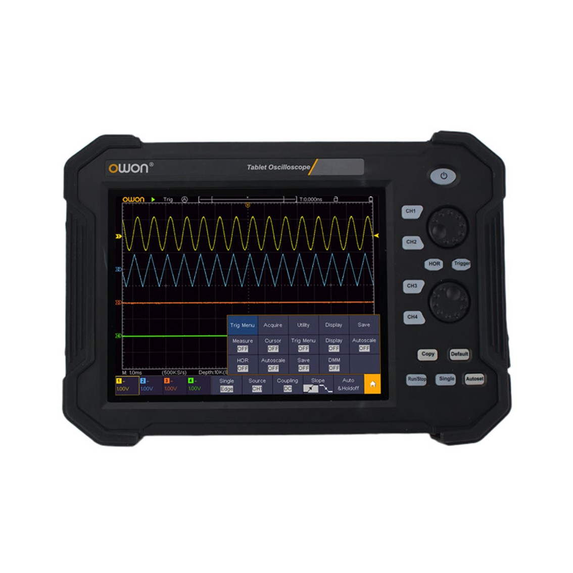 OWON TAO3072A 2채널, 70MHz, 1GS/s, 14Bit 태블릿 오실로스코프