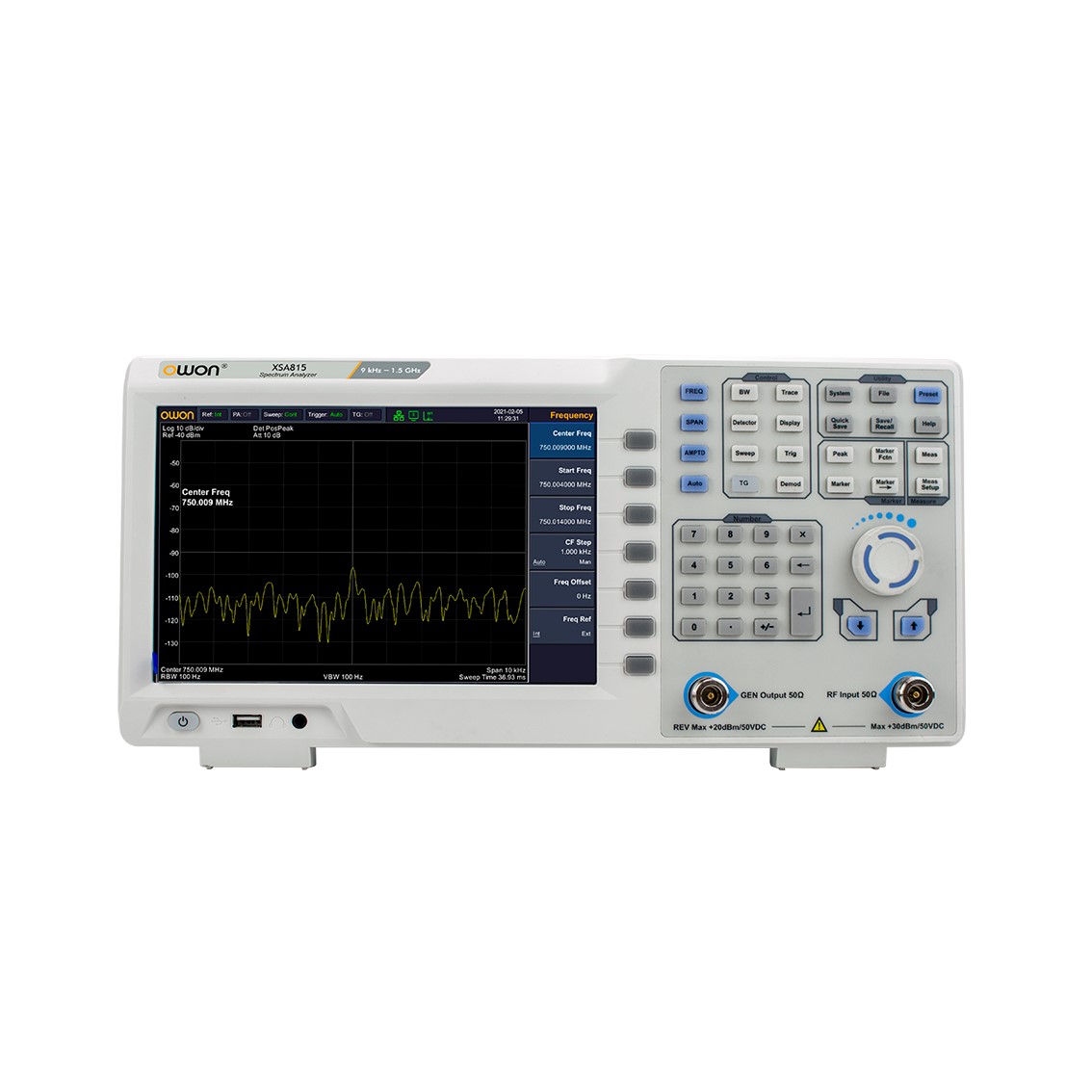 OWON XSA810 9인치 스펙트럼 아날라이저 9kHz~1GHz