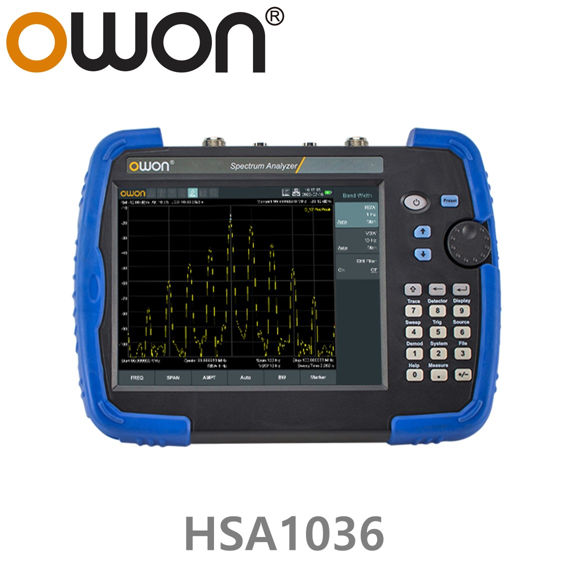 OWON HSA1036 휴대용 스펙트럼 아날라이저 9 kHz to 3.6GHz 스펙트럼 분석기