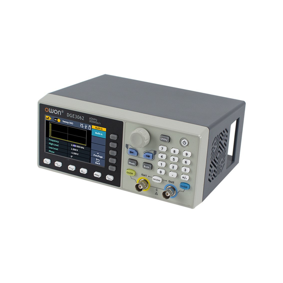 OWON DGE3032 임의 파형발생기 2채널, 30MHz, 125MS/s, 14Bits