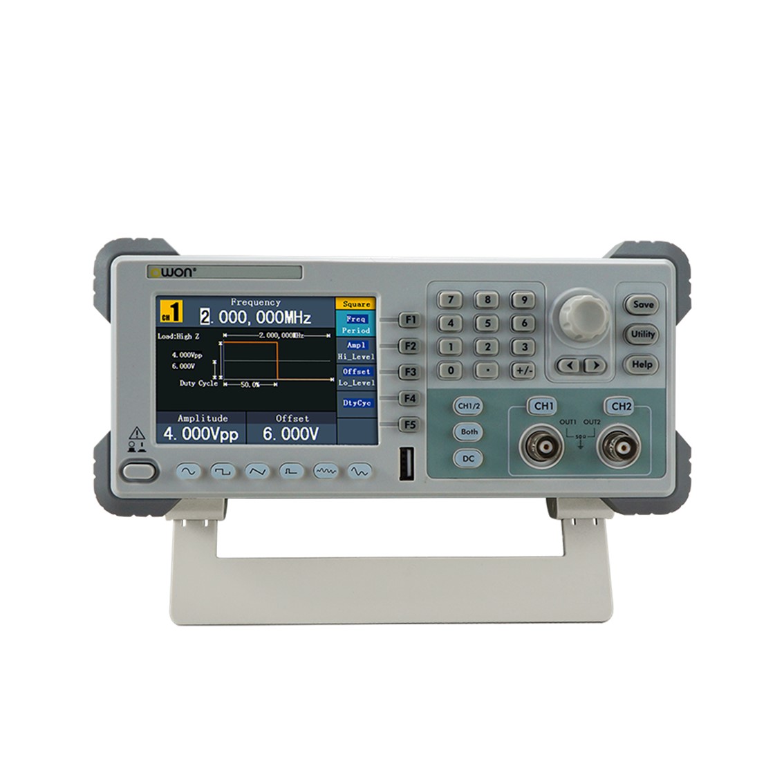 OWON AG1012 임의 파형발생기 2채널, 10MHz, 125MS/s