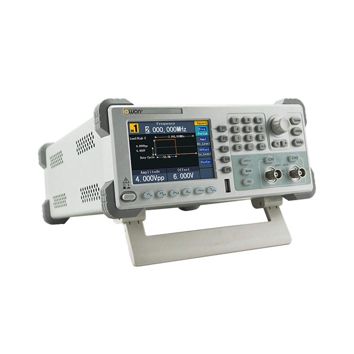 OWON AG2062F 임의 파형발생기 2채널, 60MHz, 250MS/s, 주파수카운터포함 포괄적 변조, AM, FM, PM, FSK