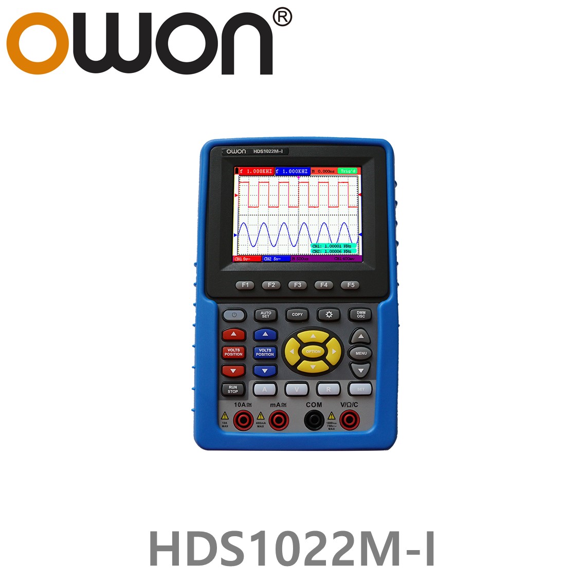 OWON HDS1022M-I 오실로스코프, 휴대용 DSO, 20MHz, 2채널, 100MS/s