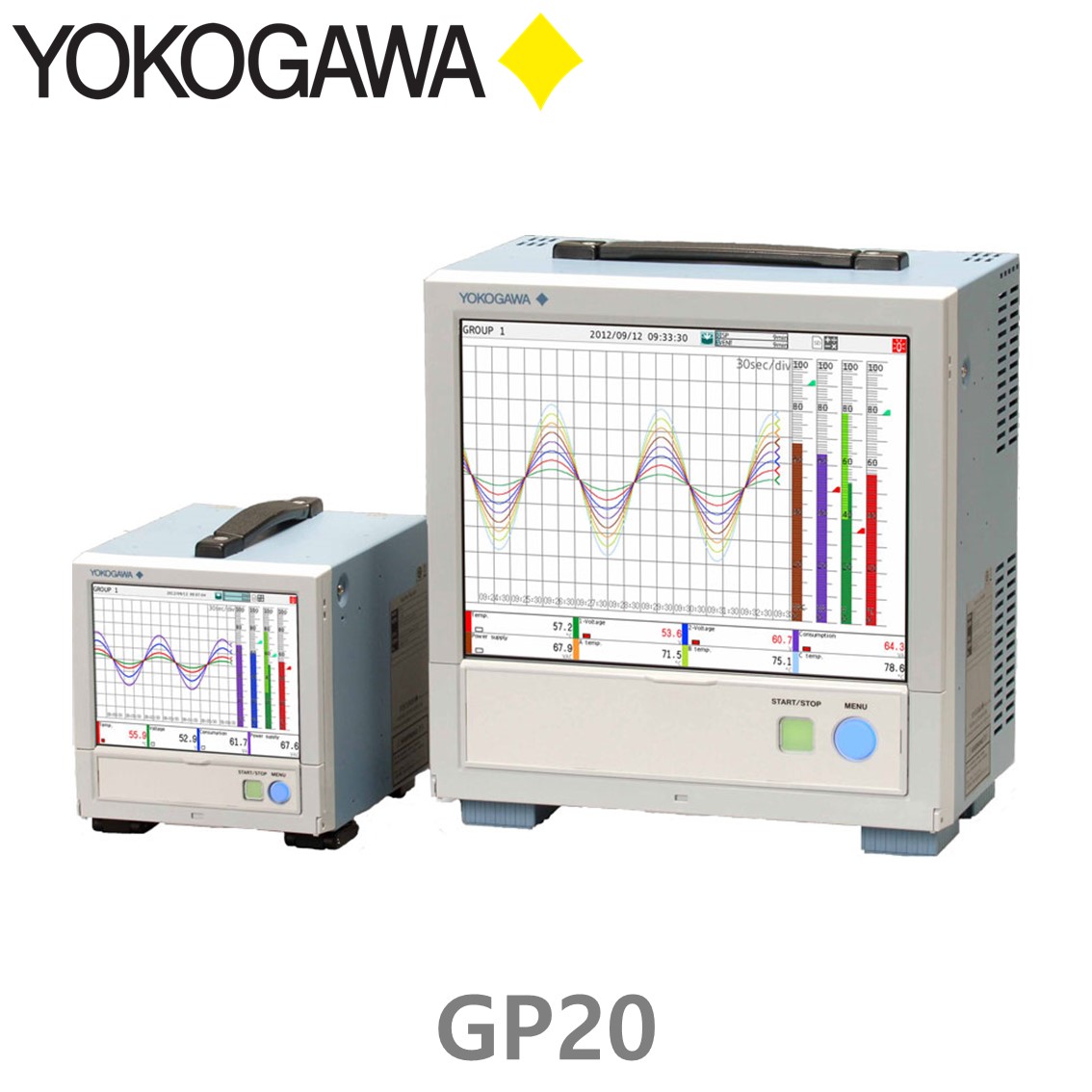 YOKOGAWA GP20 데이터로거 데이터레코더 10입력모듈, 최대 100채널