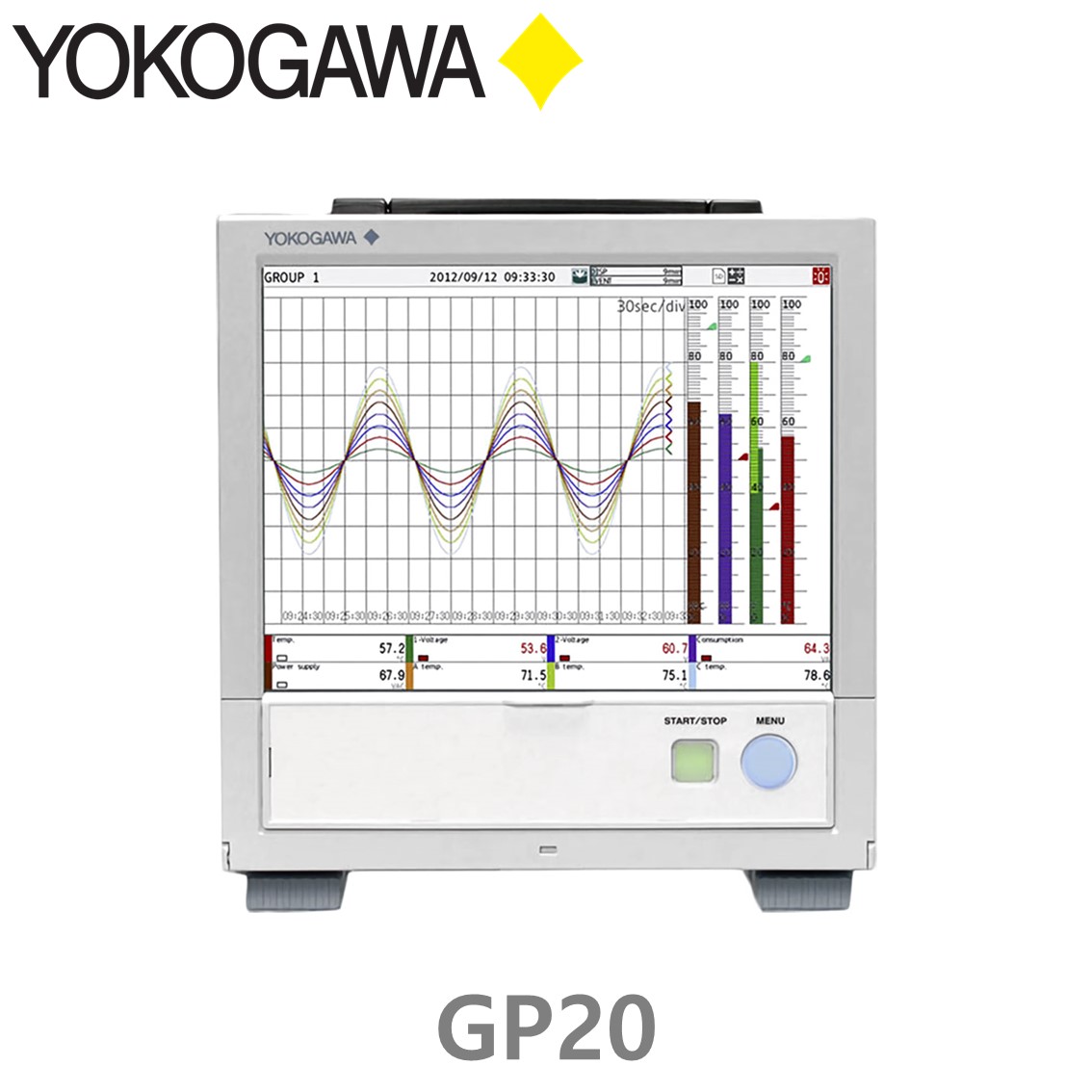 YOKOGAWA GP20 데이터로거 데이터레코더 10입력모듈, 최대 100채널