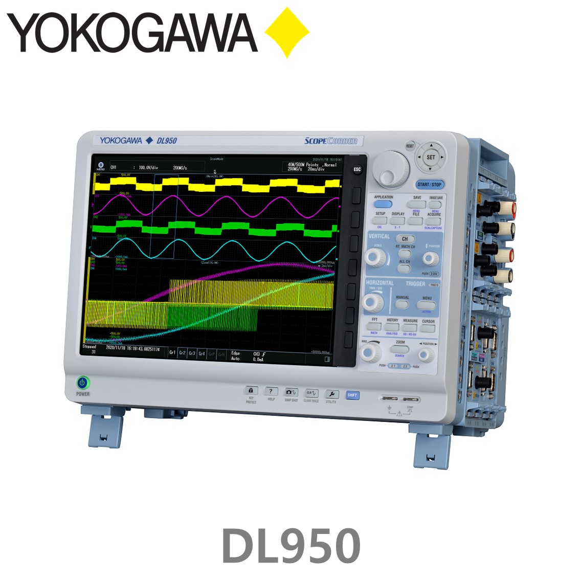 YOKOGAWA DL950 ScopeCorder, 스코프코더, 데이터로거 200MS/s, 20MS/s, 10Gbps